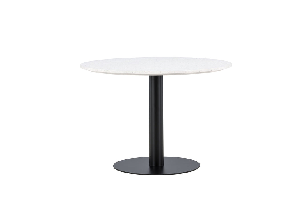 Venture Home Razzia Dining Table 106cm -White Terazzo / Black