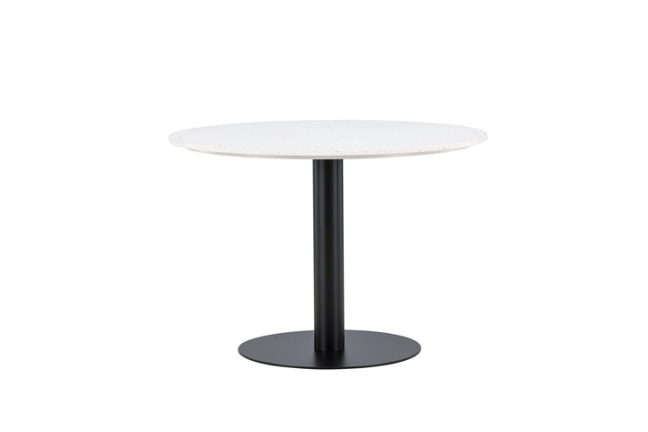 Venture Home Razzia Dining Table 106cm -White Terazzo / Black