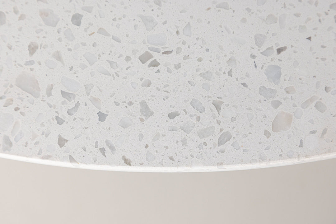 Venture Home Razzia Dining Table 106cm -White Terazzo / Black
