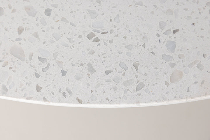 Venture Home Razzia Dining Table 106cm -White Terazzo / Black