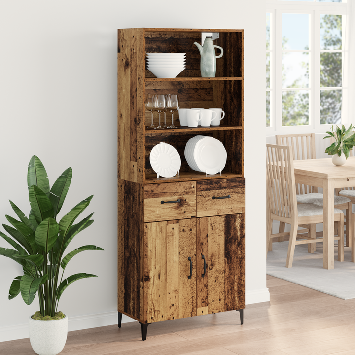 Highboard Gammelt træ 69,5 x 34 x 180 cm Konstrueret træ
