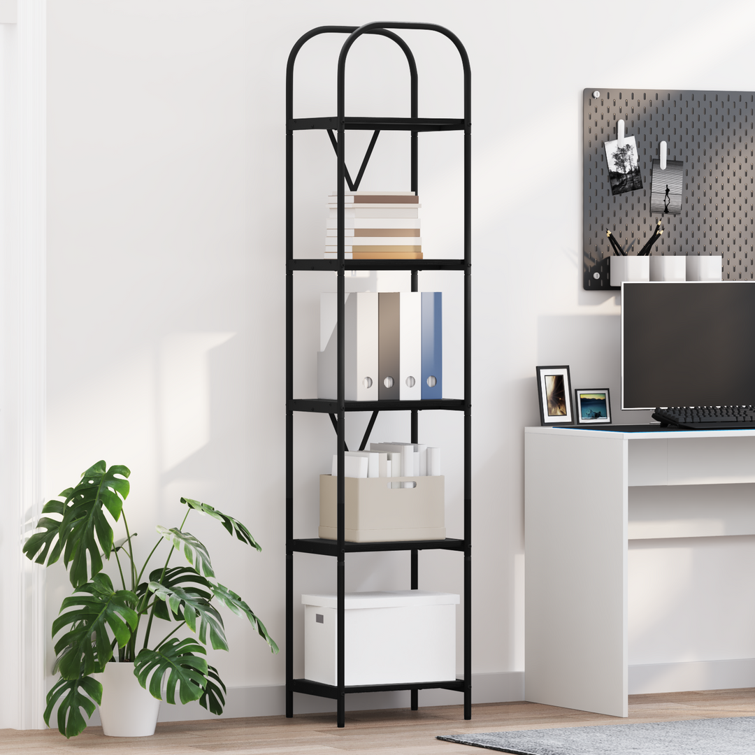 Bogreol Sort eg 40 x 30 x 183 cm Konstrueret træ