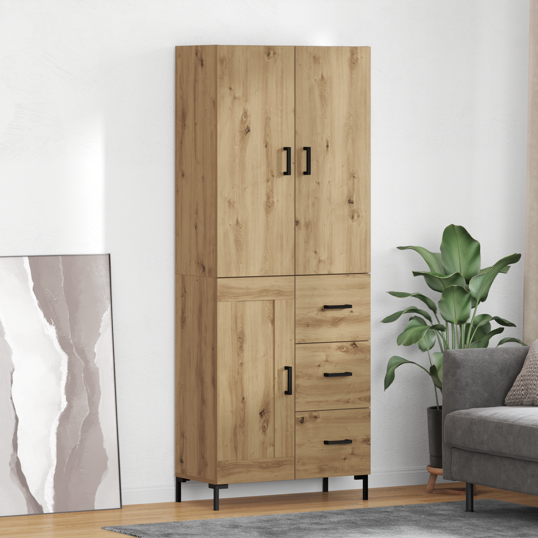 Highboard Artisan Egetræ 69,5 x 34 x 180 cm Konstrueret træ