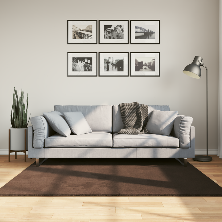 Medium luv blød og vaskbar tæppe HUARTE Brun 160 x 160 cm