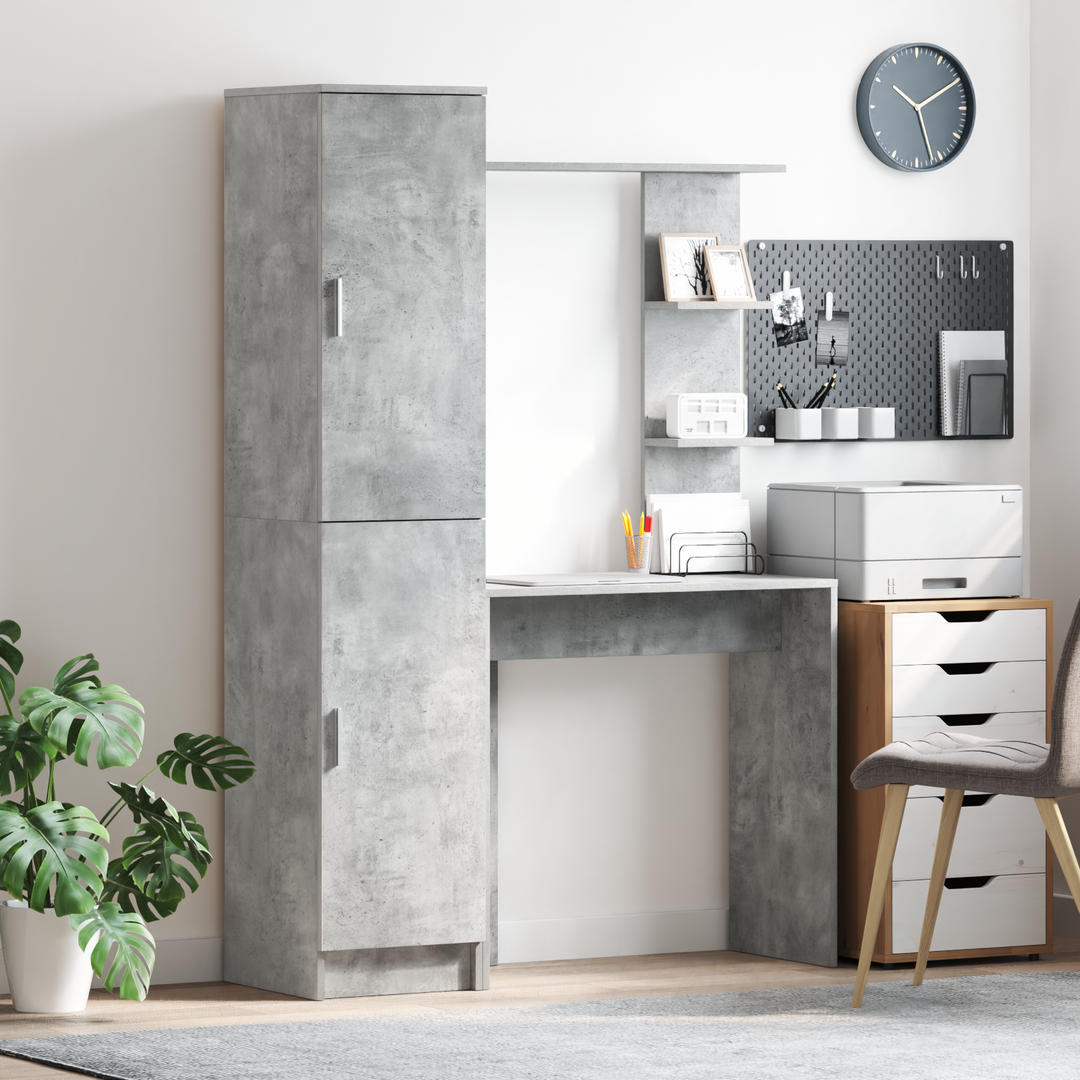 Bord 2 pcs Beton Grå