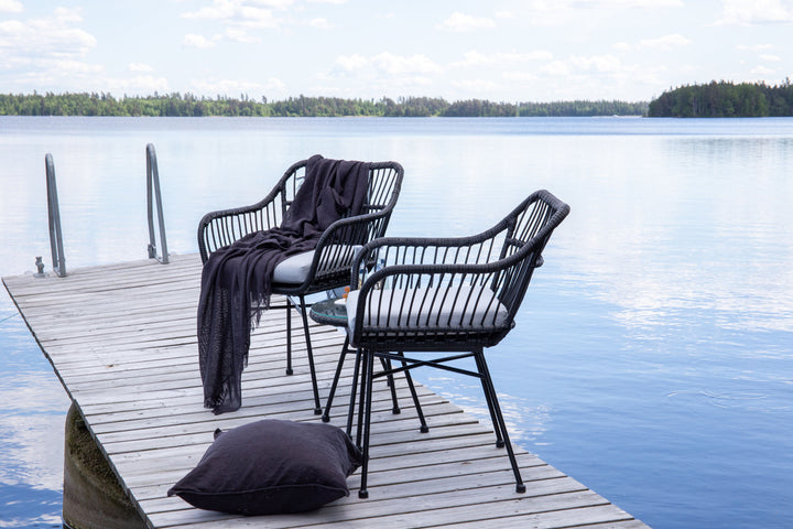 Venture Home Viga - Balcony Set- Black - Wicker -