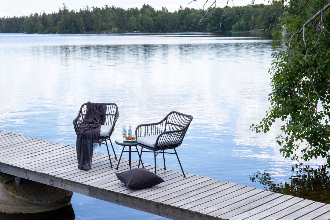 Venture Home Viga - Balcony Set- Black - Wicker -