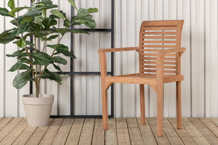 Venture Home Kenya - Spisebordsstole 2-pak - Naturlig - Teak - B: 58cm, H: 92cm