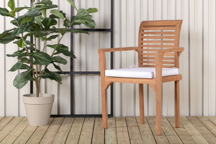 Venture Home Kenya - Spisebordsstole 2-pak - Naturlig - Teak - B: 58cm, H: 92cm