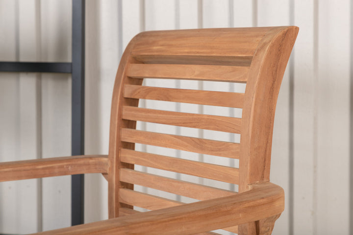 Venture Home Kenya - Spisebordsstole 2-pak - Naturlig - Teak - B: 58cm, H: 92cm