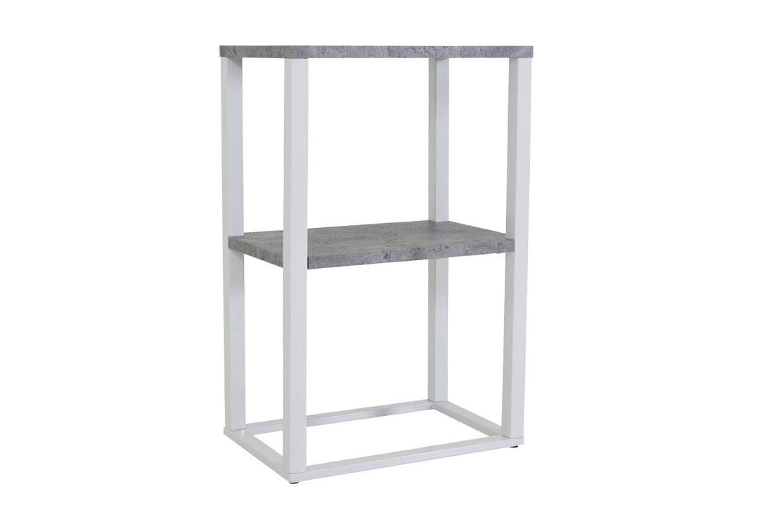 Venture Home Rise Bedside Table - White / Concrete-Look 45*30*H70