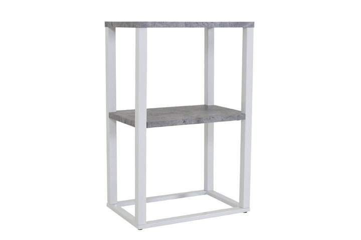 Venture Home Rise Bedside Table - White / Concrete-Look 45*30*H70