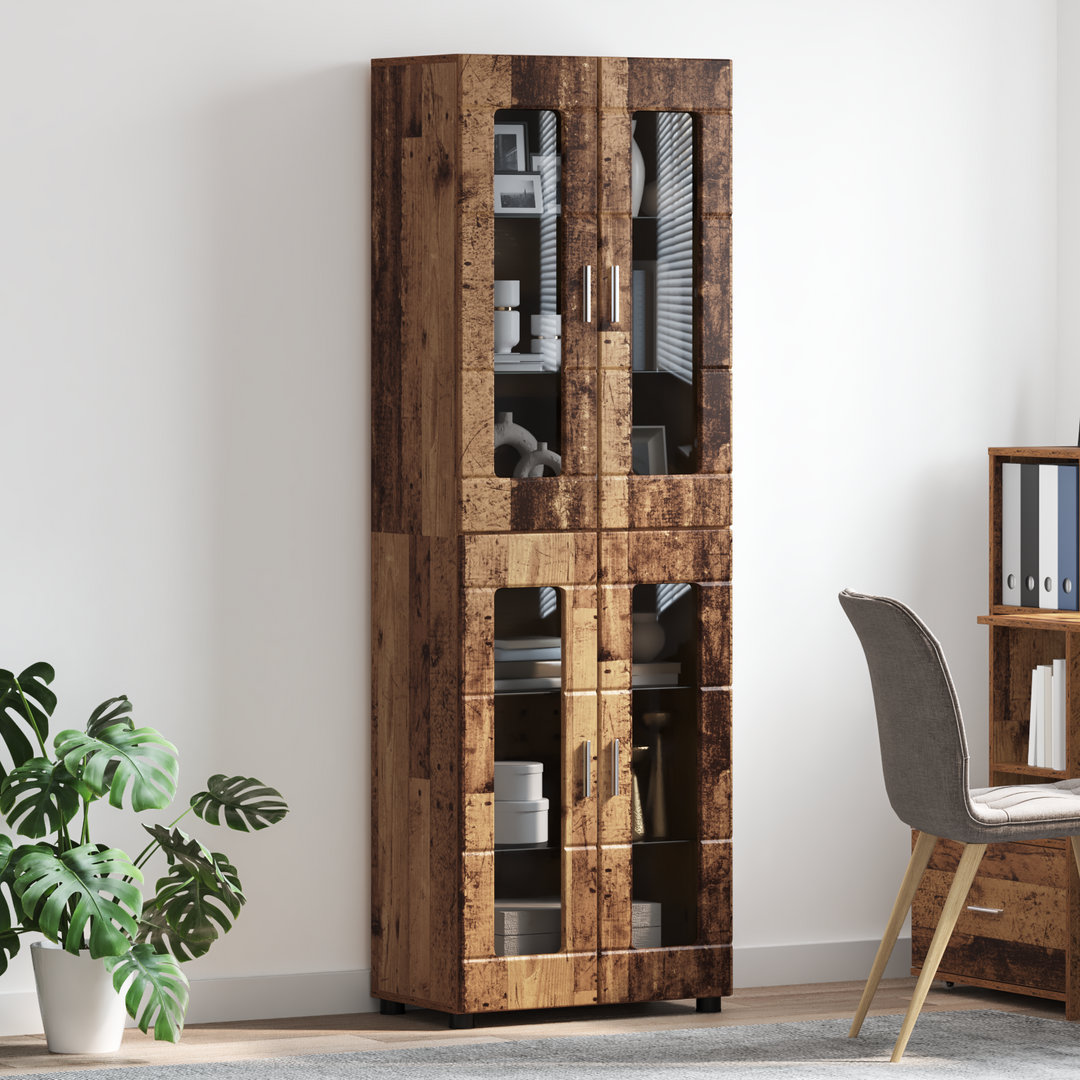 Highboard FLORIN Gammelt træ 60 x 35 x 182 cm Konstrueret træ