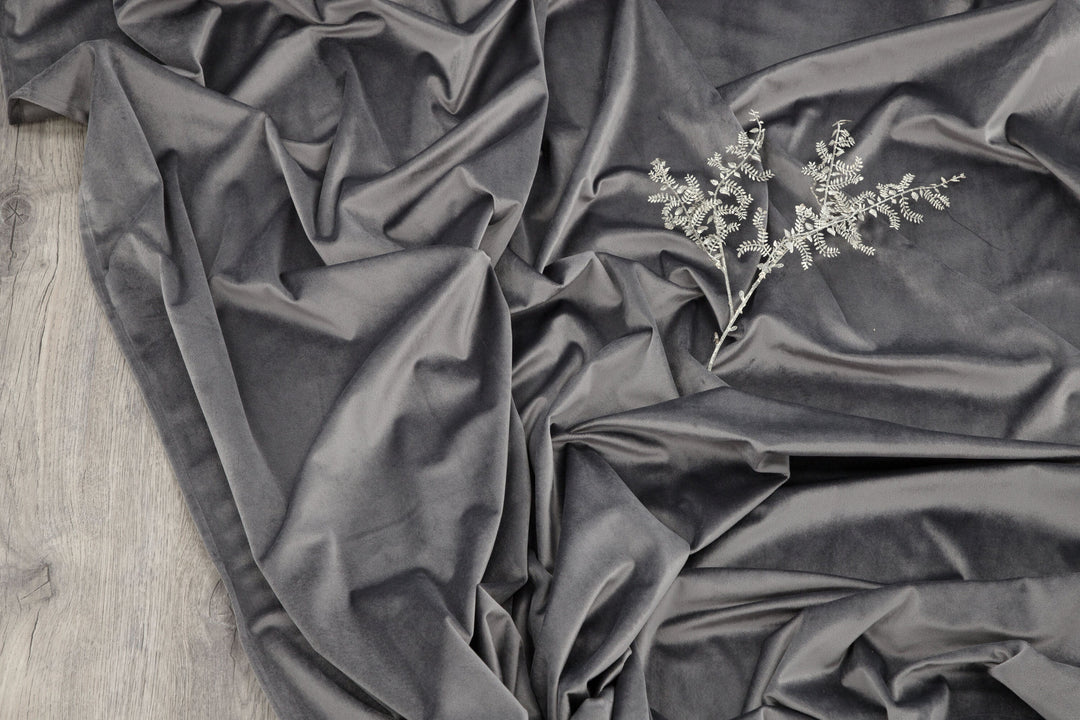 Venture Home Mary Curtain Polyester/velvet - Grey / - 250*135