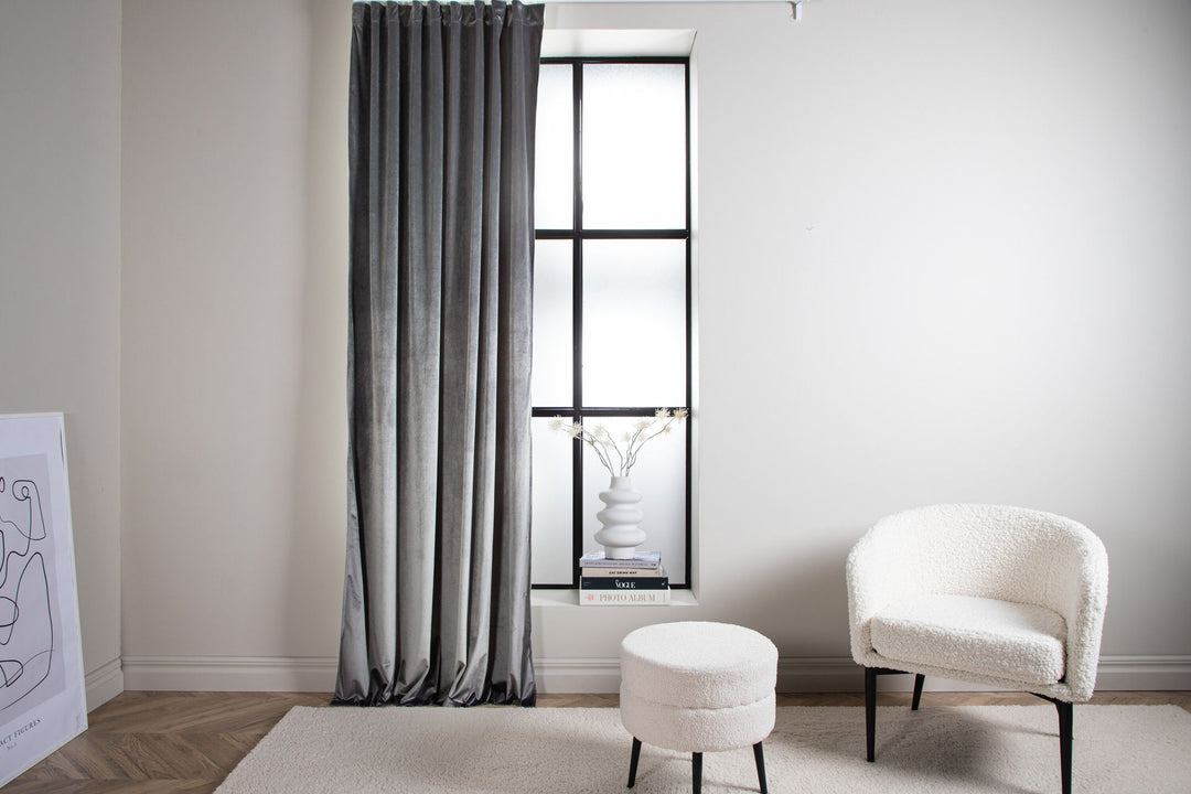 Venture Home Mary Curtain Polyester/velvet - Grey / - 250*135