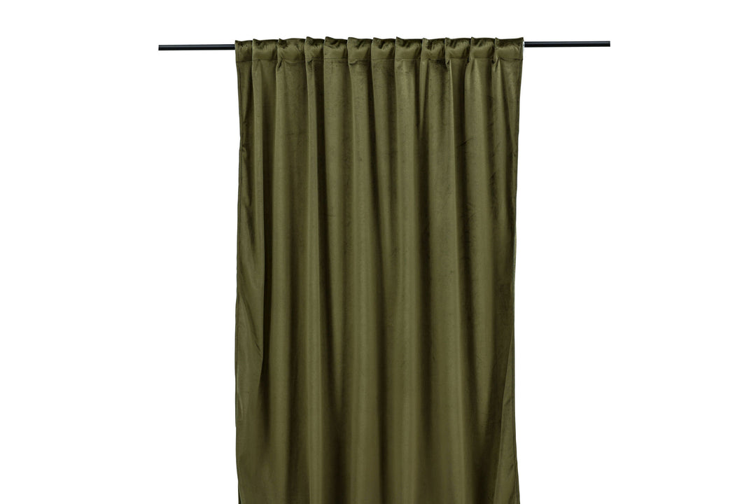 Venture Home Mary Curtain Polyester/velvet - Green / - 250*135