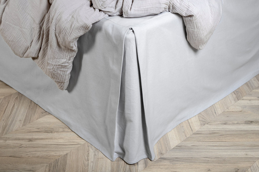 Venture Home Ziggy Bed Skirt Cotton streight - Light Grey / - 200*180