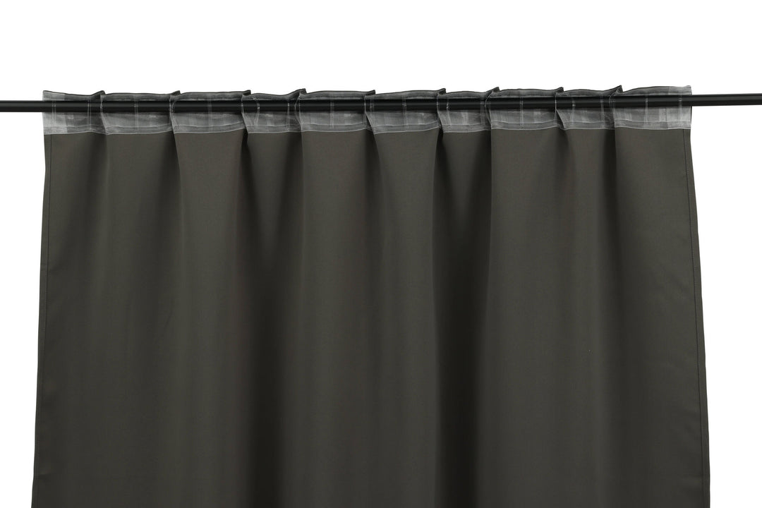 Venture Home Evelyn Curtain Polyester blackout - Dark grey - 135*290 - Multi tape