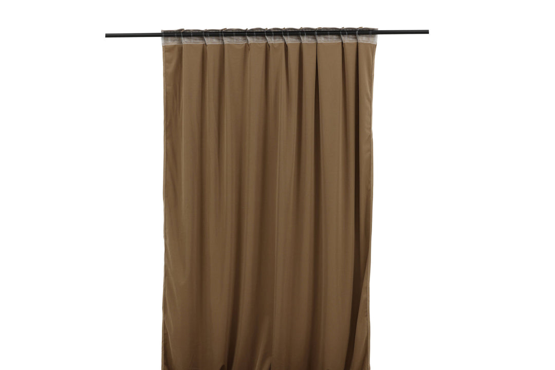 Venture Home Mary Curtain Polyester/velvet - Brown / - 250*135