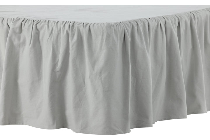 Venture Home Pixy Bed Skirt Cotton romantic - Light Grey / - 200*180