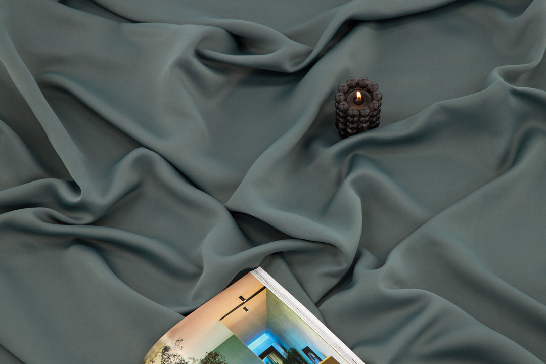 Venture Home Evelyn Curtain Polyester blackout - Blue/green - 135*290 - Multi tape