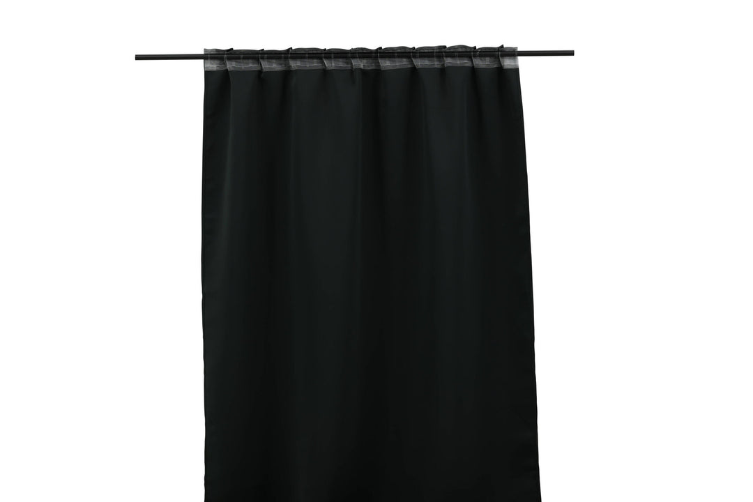 Venture Home Evelyn Curtain Polyester blackout - Black - 135*240 - Multi tape