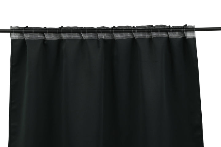 Venture Home Evelyn Curtain Polyester blackout - Black - 135*240 - Multi tape