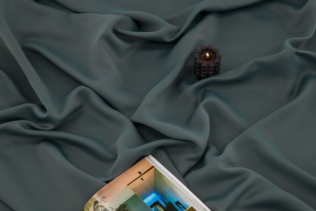 Venture Home Evelyn Curtain Polyester blackout - Blue/green - 135*240 - Multi tape