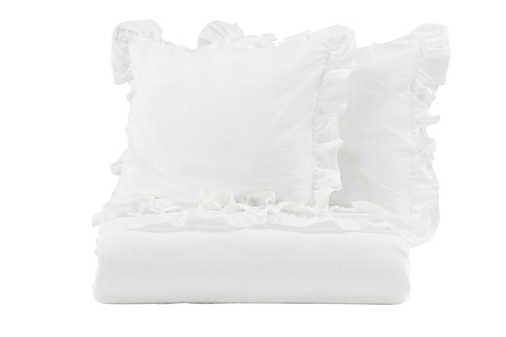 Venture Home Levi Bed Set Cotton w ruffle - White / - 240*220