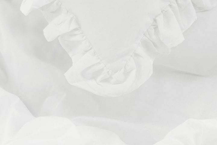 Venture Home Levi Bed Set Cotton w ruffle - White / - 240*220