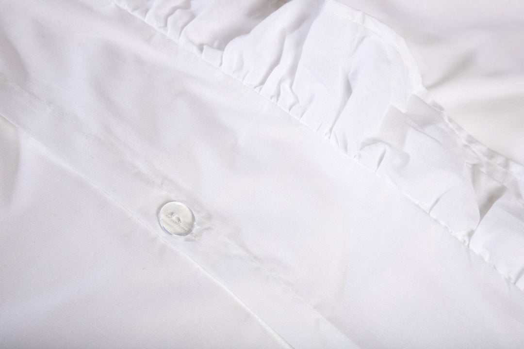 Venture Home Levi Bed Set Cotton w ruffle - White / - 240*220