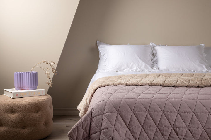 Venture Home Nilla Bedspread Heavy brushed poly cationic/sherpa - Light pink / - 260*260