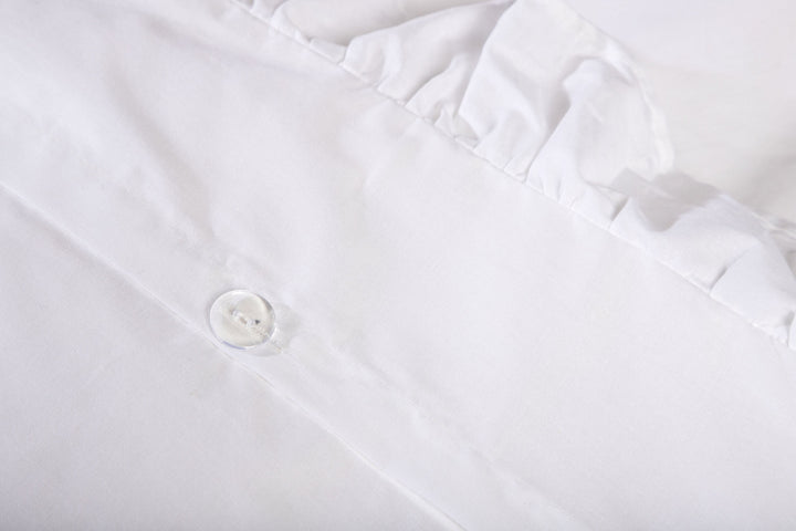 Venture Home Levi Bed Set Cotton w ruffle - White / - 150*200
