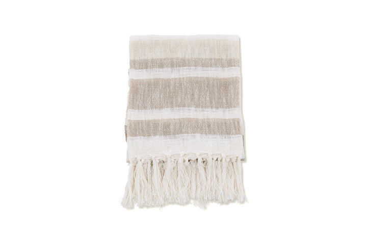 Venture Home Sandy Throw Slub/polyester - Offwhite/beige/brown / - 170*130
