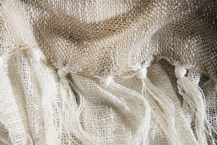 Venture Home Sandy Throw Slub/polyester - Offwhite/beige/brown / - 170*130