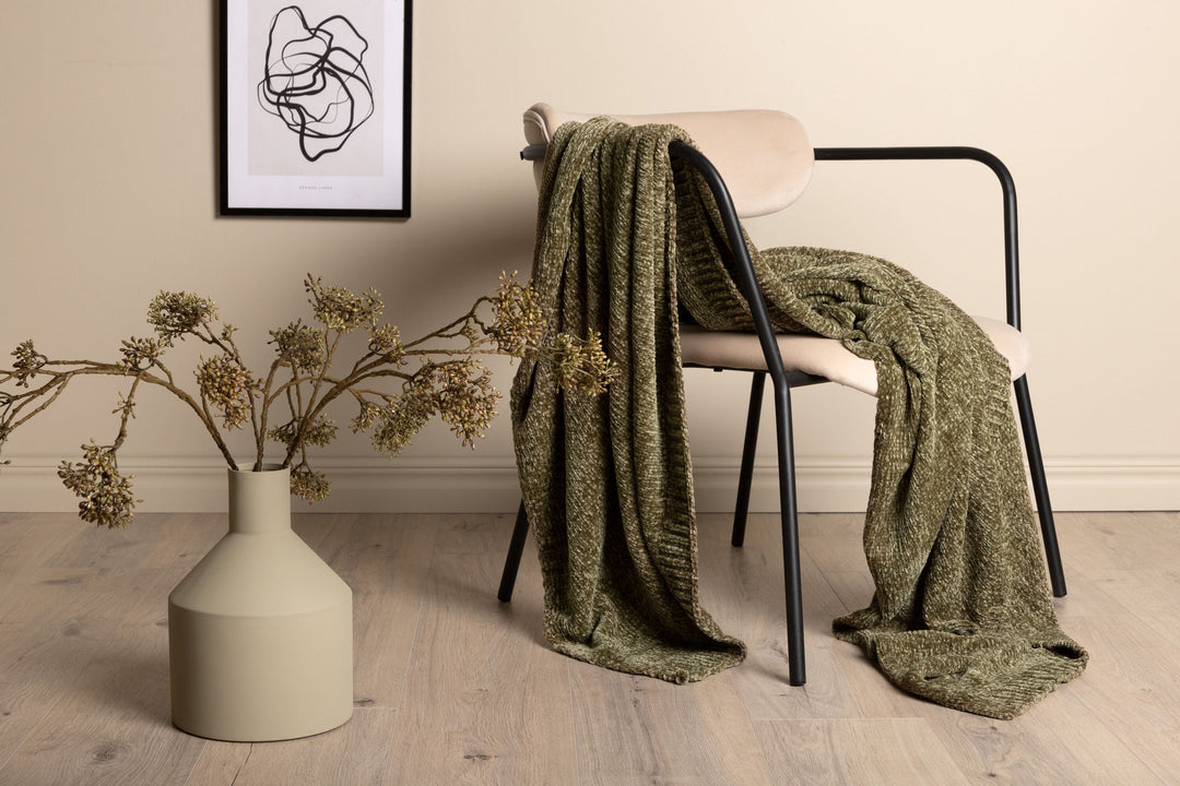 Venture Home Ally Throw Polyester/shiny chenille - Green / - 170*130
