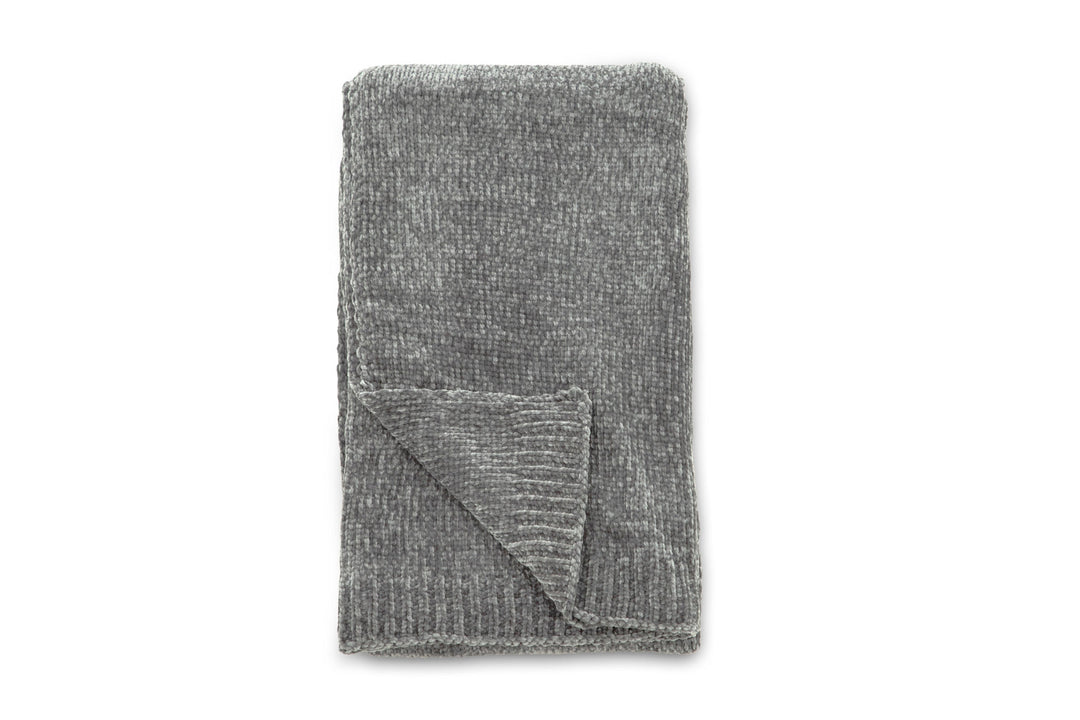 Venture Home Ally Throw Polyester/shiny chenille - Dark grey / - 170*130