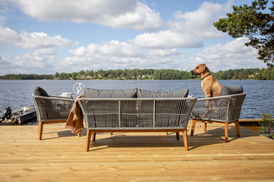 Venture Home Chania Sofa set - Grey/Acacia