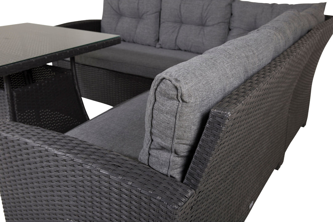 Venture Home Watford Corner sofa - Black/Grey