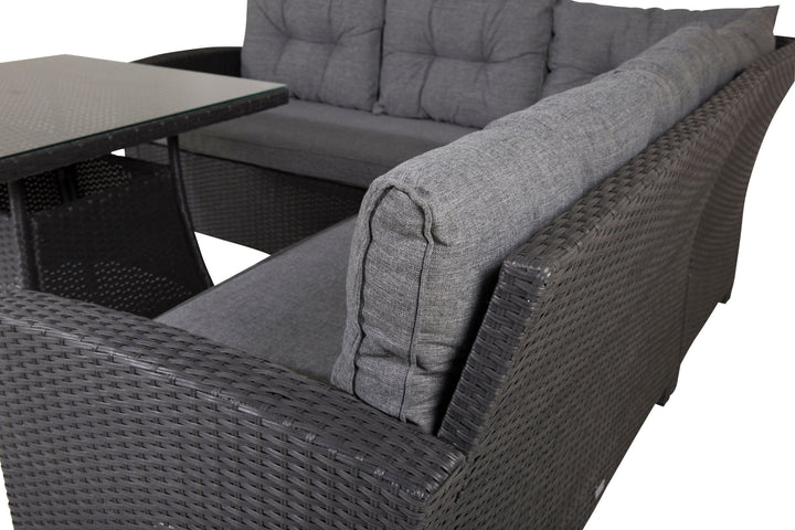 Venture Home Watford Corner sofa - Black/Grey