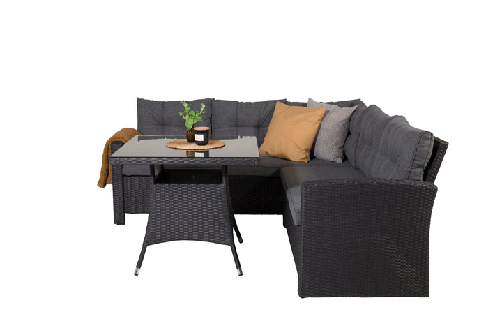 Venture Home Watford Corner sofa - Black/Grey