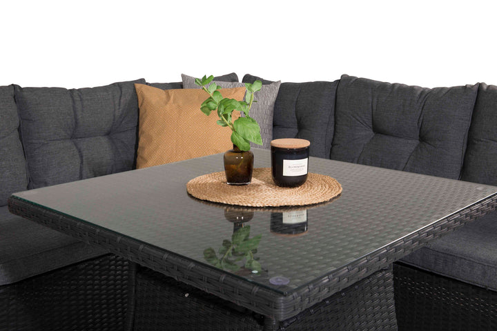 Venture Home Watford Corner sofa - Black/Grey
