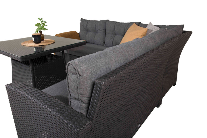 Venture Home Watford Corner sofa - Black/Grey