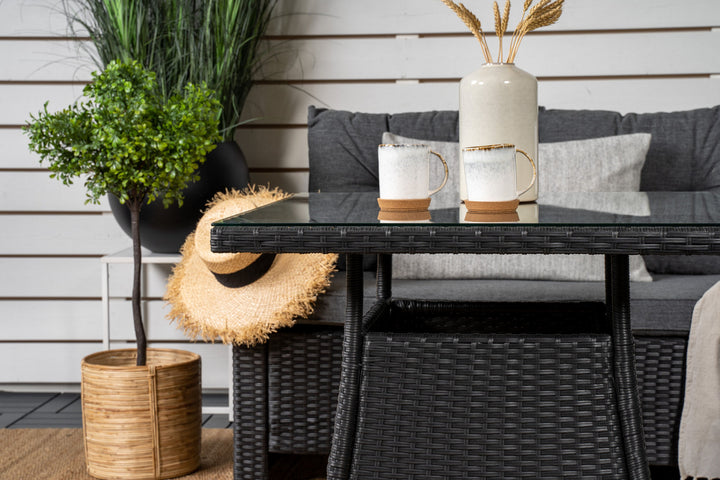 Venture Home Watford Corner sofa - Black/Grey