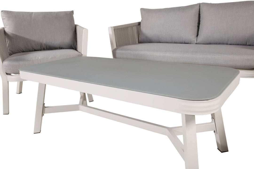 Venture Home Virya Lounge set (3+2+1) White alu / Grey rope / grey cushion