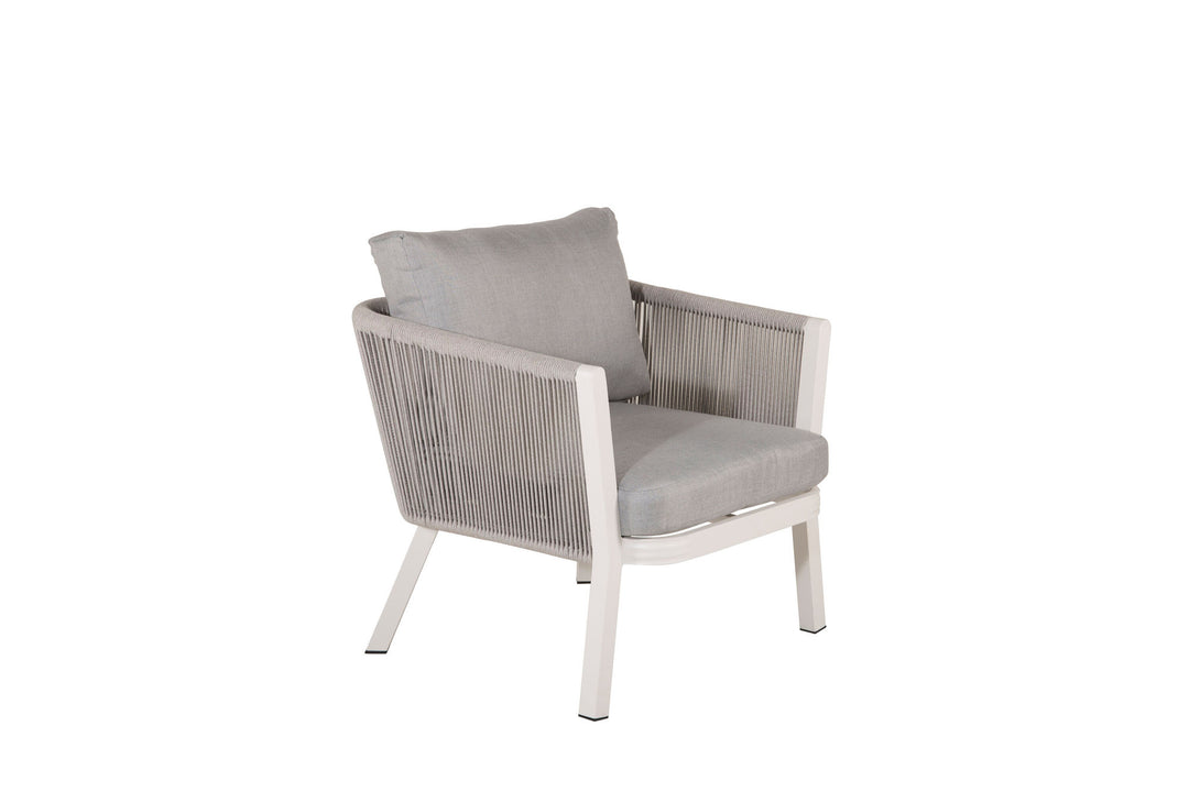 Venture Home Virya Lounge set (3+2+1) White alu / Grey rope / grey cushion