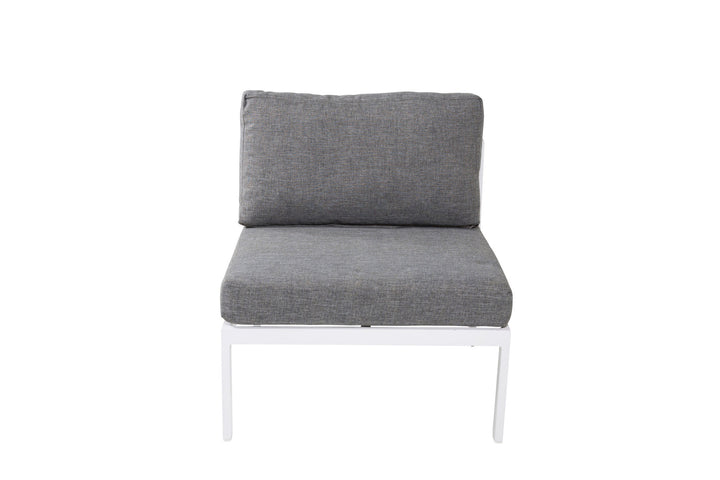Venture Home Copacabana Middle Part - White Alu / Grey Cushion