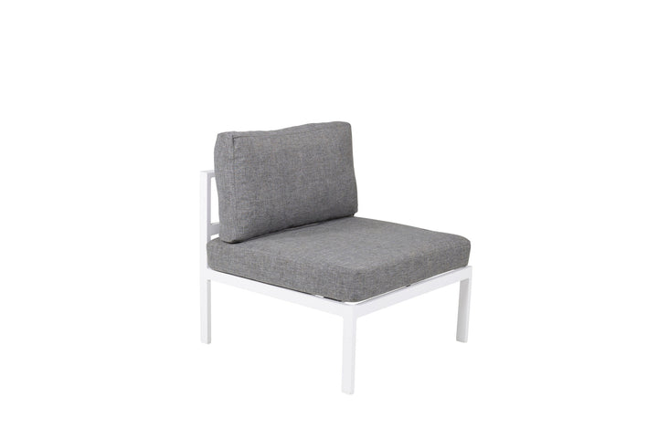 Venture Home Copacabana Middle Part - White Alu / Grey Cushion