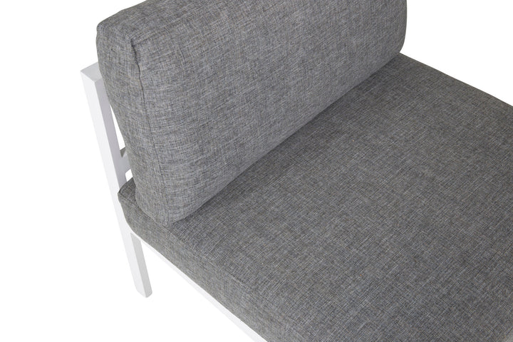 Venture Home Copacabana Middle Part - White Alu / Grey Cushion