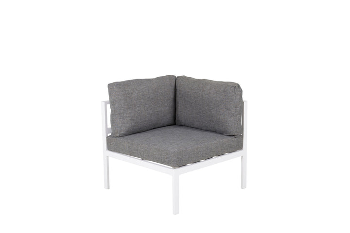Venture Home Copacabana Corner Part - White Alu / Grey Cushion